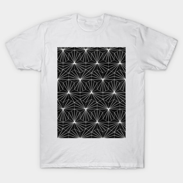 Hexagonal Pattern - Black Concrete T-Shirt by ZoltanRatko